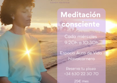 Todos los miércoles 9:20h a 10:30h Espacio Aura de Vida Navalcarnero 25€ mes